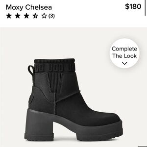 UGG NWOB Moxy Chelsea block heels perfect condition suede
